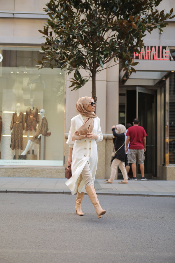 Ärmellose lange Weste - Münevver Güven Fashion (Boutique)