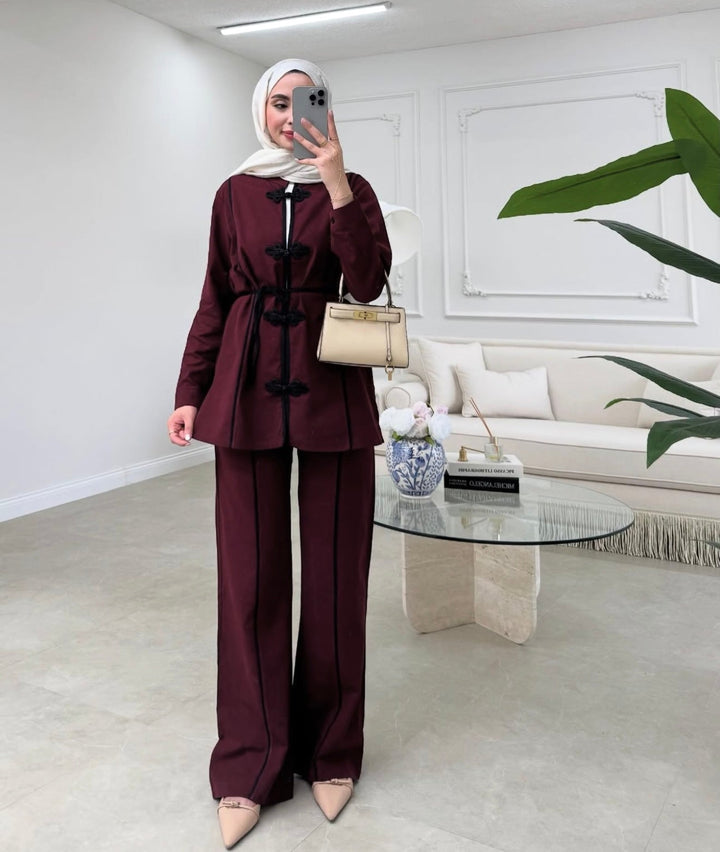 Elegantes Zweiteiler - Set (Tunika & weiter Hose) - Münevver Güven Fashion (Boutique)